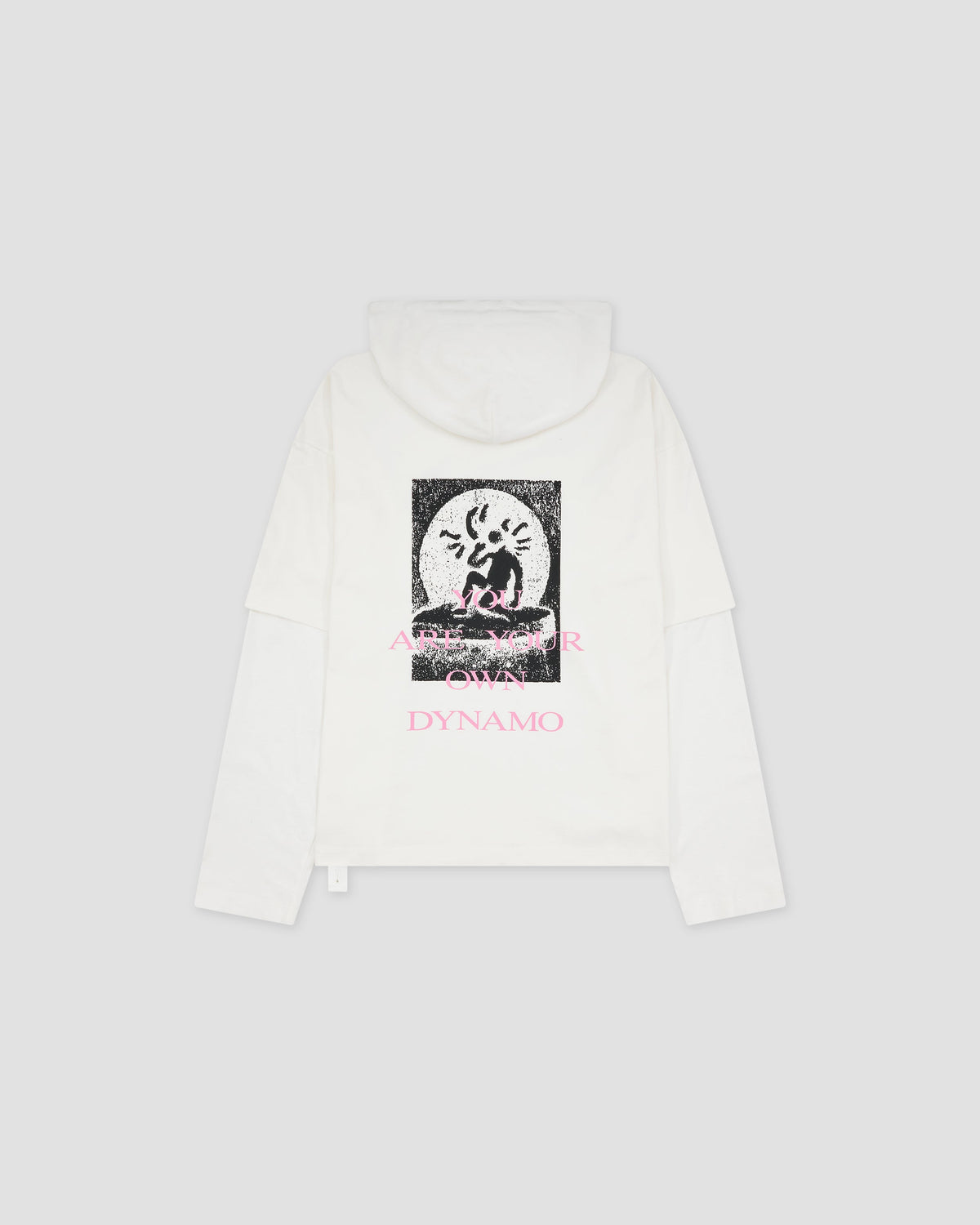 Hooded Tee Dynamo  Print White - OAMC Peacemaker